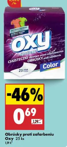 Oxy obrúsky proti zafarbeniu Color