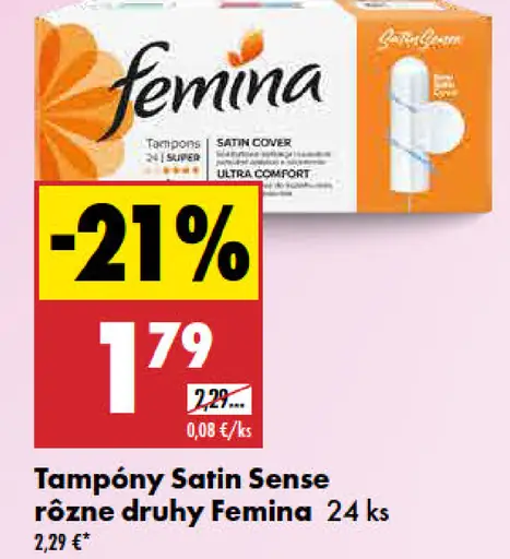 Femina Satin Sense tampóny