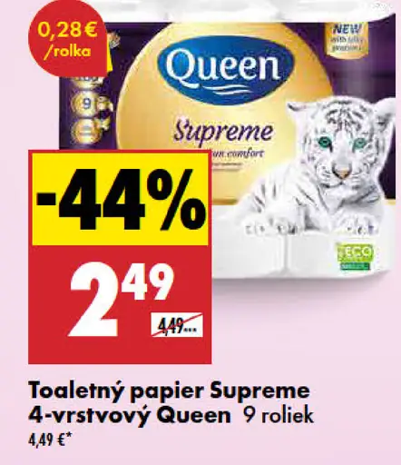 Queen Supreme toaletný papier 4-vrstvový