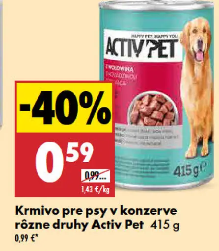 Activ Pet Krmivo pre psy v konzerve Premium