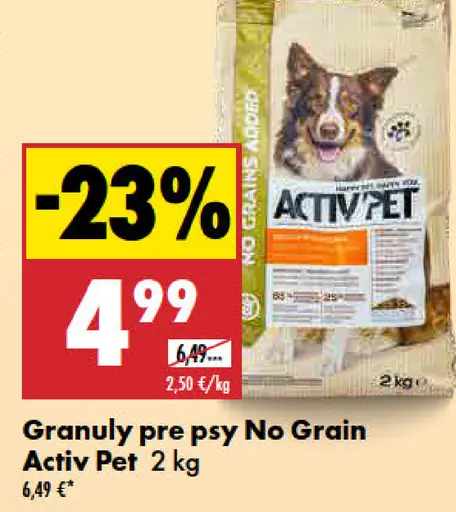 Activ Pet Granuly pre psy No Grain