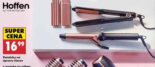 Hoffen pomôcky na úpravu vlasov – žehlička na vlasy / kulma na vlasy / multifunkčná kefa na vlasy / ionizačný fén / trojkulma