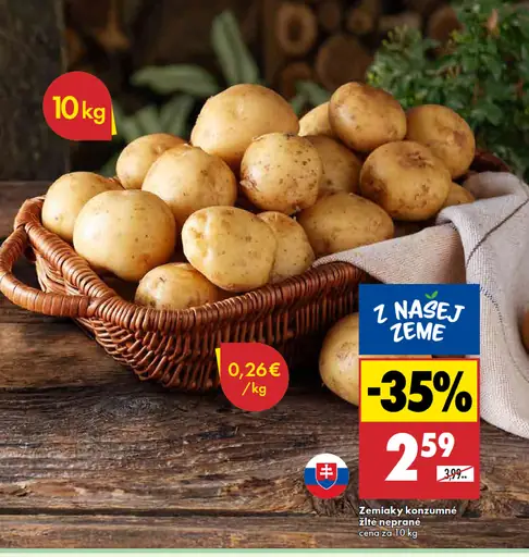 Z našej zeme zemiaky konzumné žlté neprané