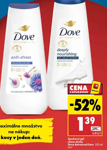 Dove Advanced Care sprchový gél