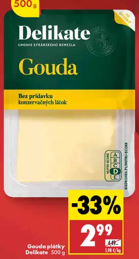 Delikate Gouda plátky
