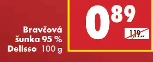 Delisso bravčová šunka 95 % mäsa