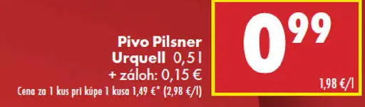 Pilsner Urquell pivo plechovka