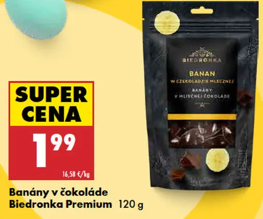 Biedronka Premium banány v čokoláde