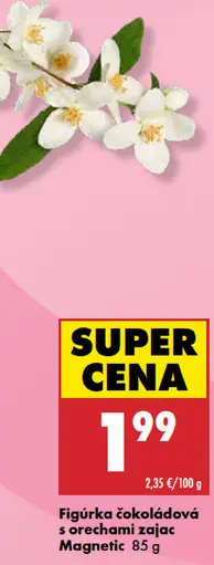 Magnetic figúrka čokoládová s orechami zajač