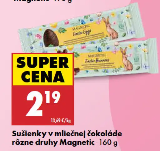 Magnetic sušienky v mliečnej čokoláde rôzne druhy