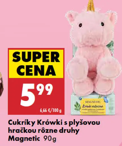 Magnetic cukríky Krówki s plyšovou hračkou rôzne druhy