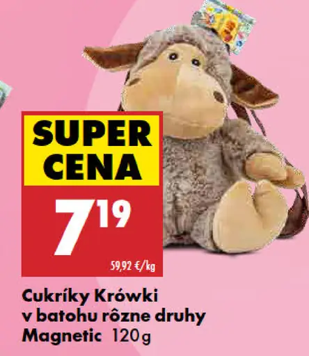 Magnetic cukríky Krówki v batohu rôzne druhy