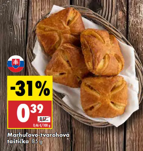 Marhuľovo-tvarohová taštička