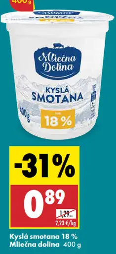 Mliečna Dolina kyslá smotana 18 %