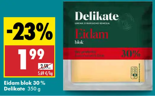 Delikate Eidam blok 30 %