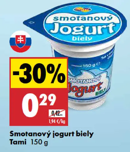 Tami smotanový jogurt biely