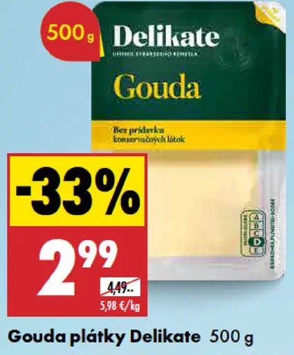 Delikate Gouda plátky