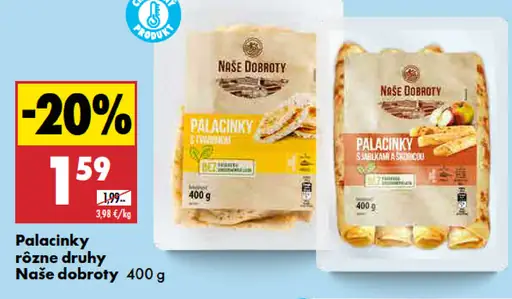 Naše dobroty Palacinky rôzne druhy