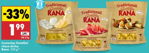 Rana Cestoviny Tortellini rôzne druhy