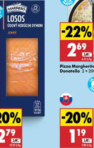 Marinero losos údený horúcim dymom jemný