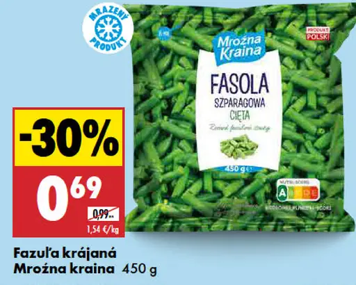 Mrožna kraina fazuľa krájaná mrazená