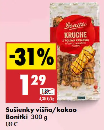 Bonitki Sušienky višňa/kakao