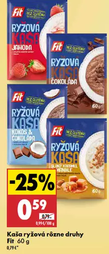 Kaša ryžová rôzne druhy Fit