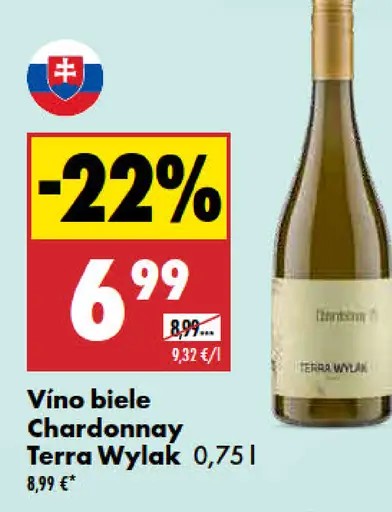 Terra Wylak Chardonnay víno biele
