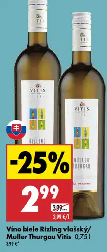 Vitis Müller Thurgau víno biele