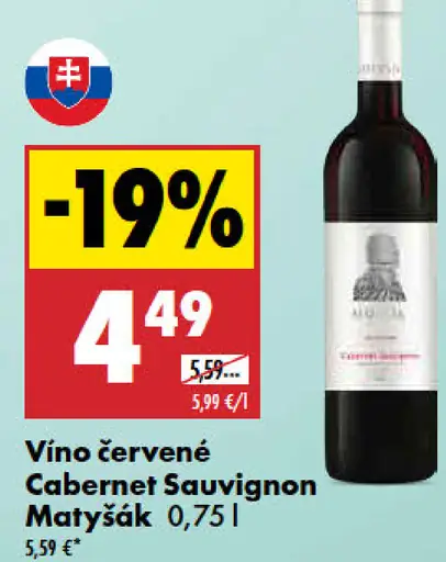 Matyšák Cabernet Sauvignon víno červené