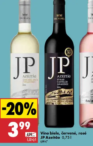 JP Azeitão víno biele, červené, rosé