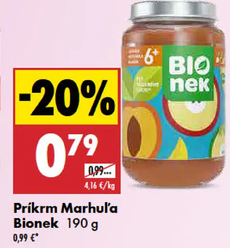 Bionek Príkrm marhuľa