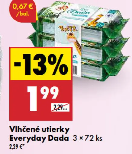 Everyday Dada Vlhčené utierky