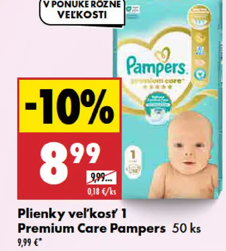 Pampers Premium Care plienky veľkosť 1
