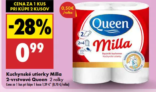 Queen Milla kuchynská utierka 2-vrstvová