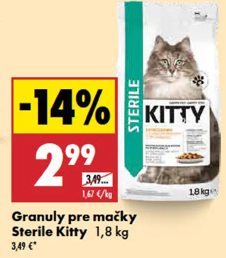 Kitty Granuly pre mačky Sterile