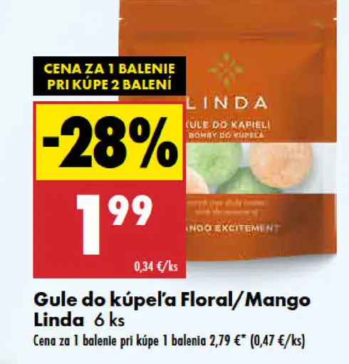 Linda gule do kúpeľa Floral/Mango