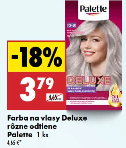 Palette Farba na vlasy Deluxe rôzne odtiene