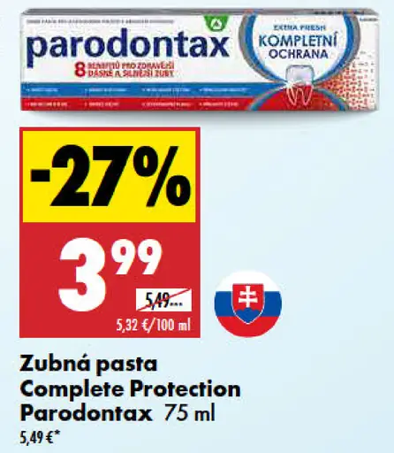 Parodontax Zubná pasta Complete protection