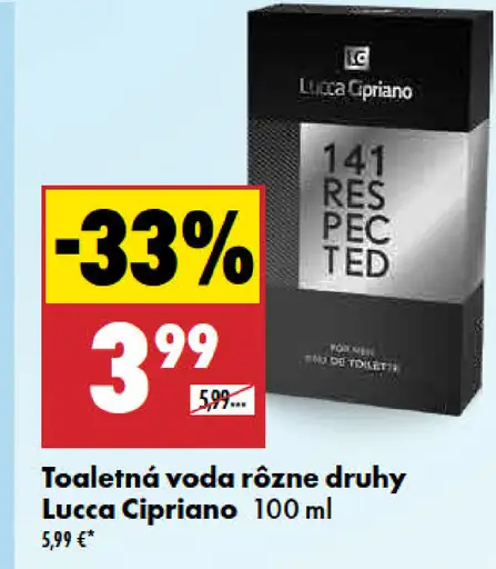 Lucca Cipriano Toaletná voda rôzne druhy