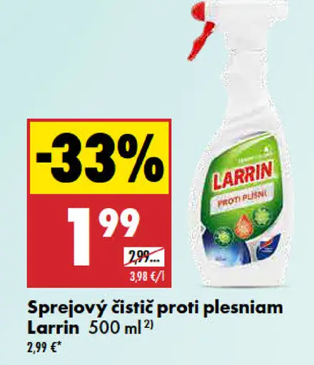 Larrin Sprejový čistič proti plesniam