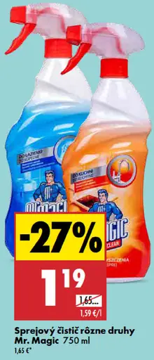 Mr. Magic sprejový čistič rôzne druhy