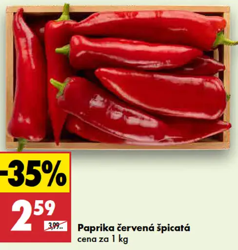 Paprika červená špicatá