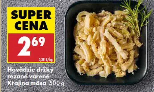 Krajina mäsa Hovädzie držky rezané varené