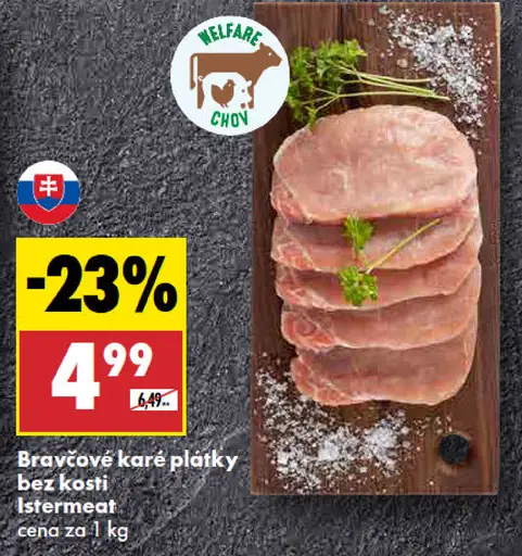 Istermeat bravčové karé plátky bez kosti
