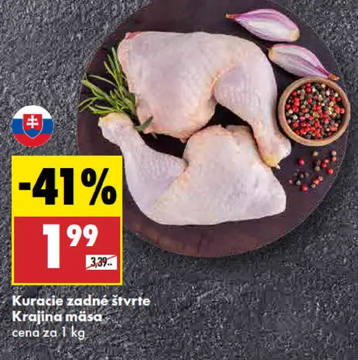 Kuracie zadné štvrté Krajina mäsa