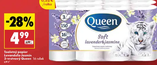Queen toaletný papier levanduľa-jazmín 3-vrstvový