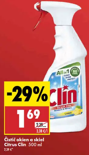 Citrus Clin Čistič okien a skiel