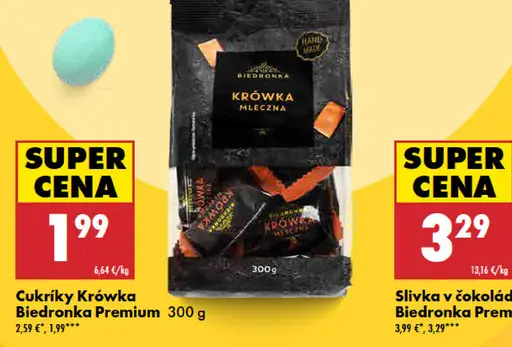 Biedronka Premium cukríky Krówka mliečna