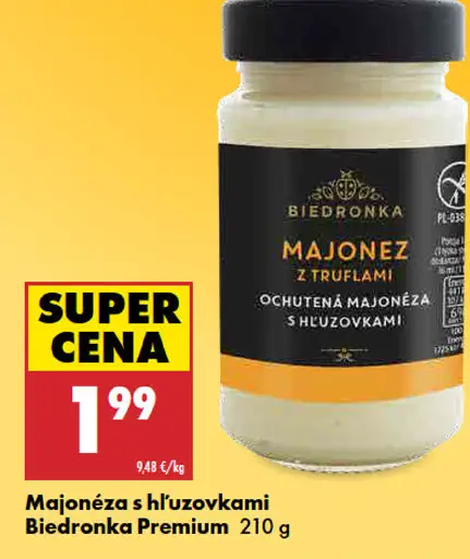 Biedronka Premium majonéza s hľuzovkami
